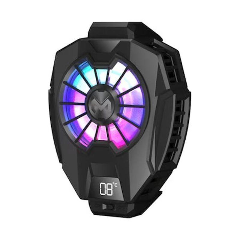 Ventilator telefon, 7500rpm, Afisaj digital, Iluminare LED, Negru