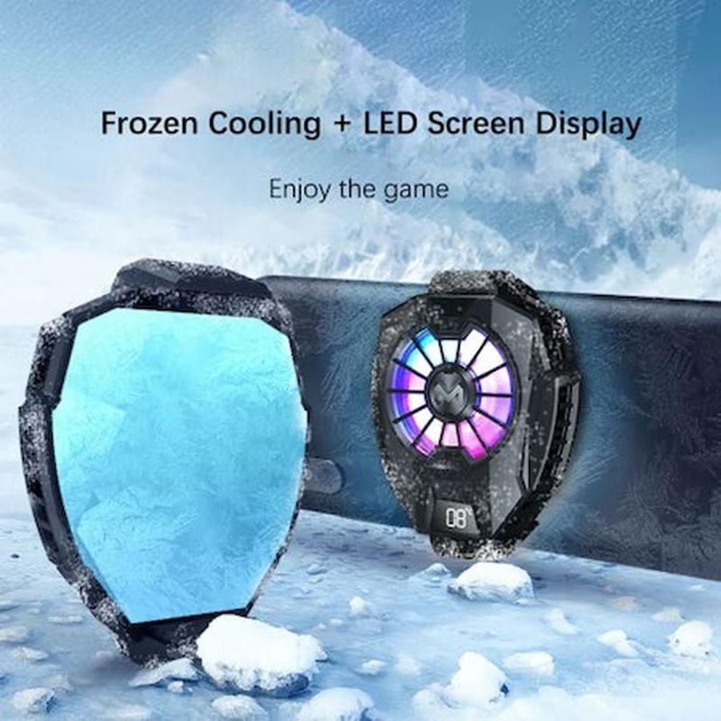 Ventilator telefon, 7500rpm, Afisaj digital, Iluminare LED, Negru