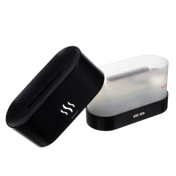 Difuzor de parfum, umidificator 180ml, tip flacara cu trei uleiuri esentiale incluse